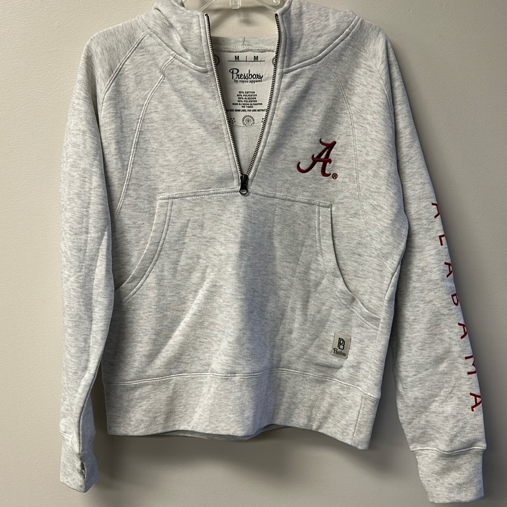 Pressbox Alabama Crimson Tide Quarter Zip Hoodie